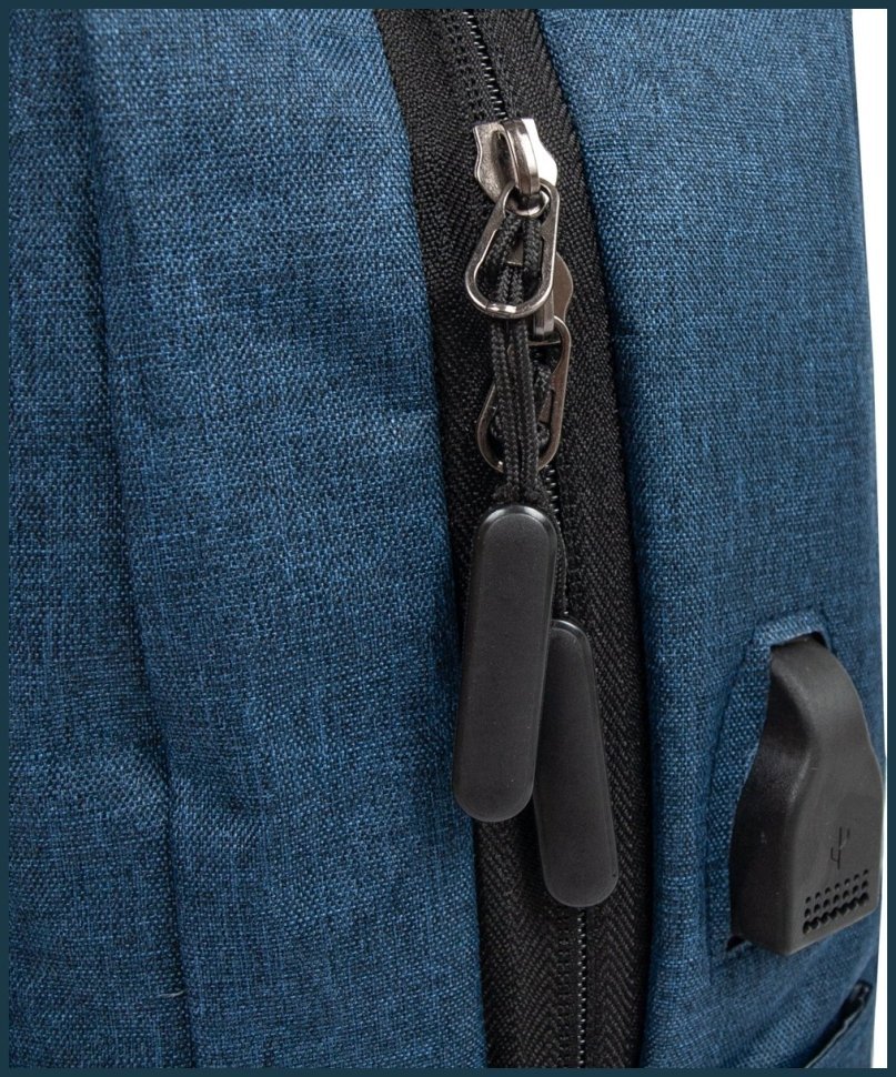 Городской текстильный рюкзак для мужчин Bordlite JBBP синего цвета 94320 modnotak фото №7