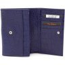 Яскравий гаманець синього кольору з натуральної шкіри на кнопаке Tony Bellucci (10763) - 2