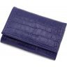Яскравий гаманець синього кольору з натуральної шкіри на кнопаке Tony Bellucci (10763) - 3