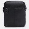 Чоловіча шкіряна сумка з 1 містким відділенням через плече Borsa Leather 104520 чорного кольору modnotak фото - 3