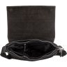 Большая качественная мужская сумка-мессенджер из зернистой кожи черного цвета SHVIGEL (11043) - 6
