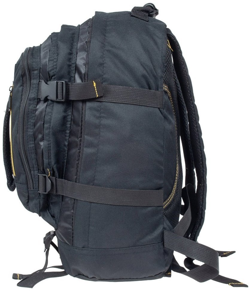 Вместительный мужской рюкзак из прочного полиэстера JCB BP18 черный с желтым акцентом 94520 modnotak фото №5