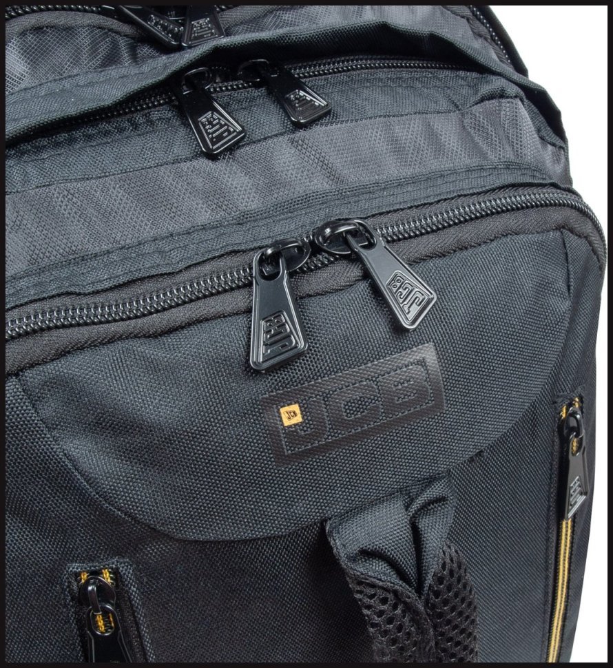 Вместительный мужской рюкзак из прочного полиэстера JCB BP18 черный с желтым акцентом 94520 modnotak фото №9