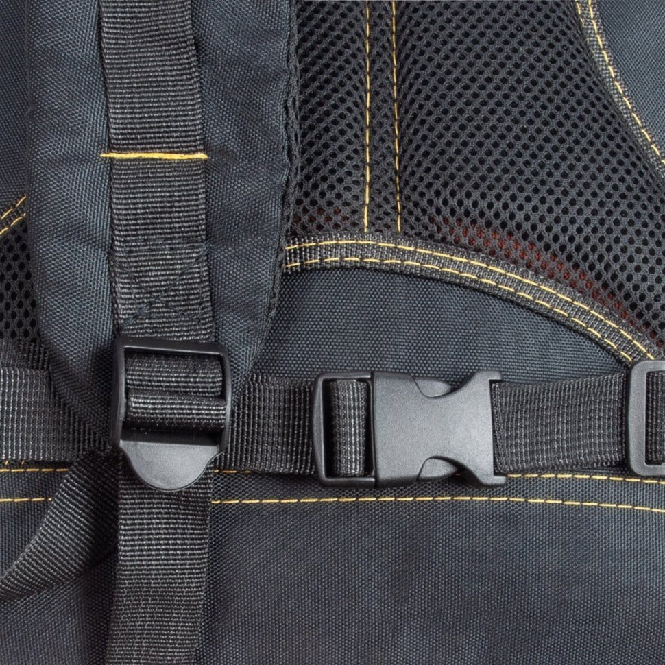 Вместительный мужской рюкзак из прочного полиэстера JCB BP18 черный с желтым акцентом 94520 modnotak фото №11