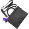 Кожаная деловая сумка черного цвета с ручками Leather Collection (11140) - 5