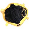 Крупна жіноча сумка-шоппер із натуральної шкіри жовтого кольору Shvigel (16358) - 4