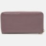 Темно-пудровий жіночий шкіряний гаманець на блискавці Borsa Leather 65320 - 3