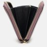 Темно-пудровий жіночий шкіряний гаманець на блискавці Borsa Leather 65320 - 4