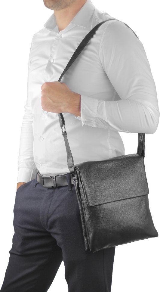 Шкіряна чоловіча сумка-планшет через плече Tiding Bag (21211)