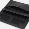 Длинный мужской кожаный купюрник черного цвета на магнитах Ricco Grande 65420 - 5