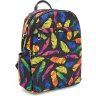 Текстильный женский рюкзак с ярким принтом Перья - Monsen (56020) - 1