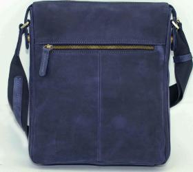 Стильная сумка планшет синего цвета из винтажной кожи Крейзи VATTO (11662) - 2