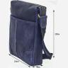 Стильная сумка планшет синего цвета из винтажной кожи Крейзи VATTO (11662) - 3