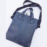 Стильная деловая мужская сумка из винтажной кожи синего цвета VATTO (11762) - 10