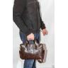 Мужская коричневая сумка из гладкой кожи VATTO (11961) - 3