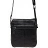 Небольшая мужская сумка-планшет из натуральной кожи черного цвета Keizer (19266) - 2