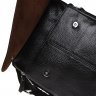 Небольшая мужская сумка-планшет из натуральной кожи черного цвета Keizer (19266) - 4