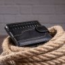 Стильный черный мужской кошелек из натуральной кожи с тиснением Vintage (2420234)  - 8