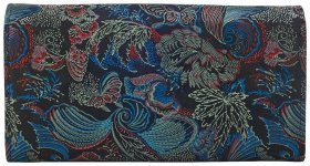 Жіночий гаманець з натуральної шкіри з візерунком квітів Desisan 107120 різнокольоровий