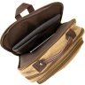 Бежевий рюкзак великого розміру на два відділення з текстилю Vintage (20616) - 4