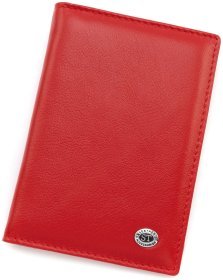 Обложка для паспорта старого образца ST Leather 97720 красного цвета