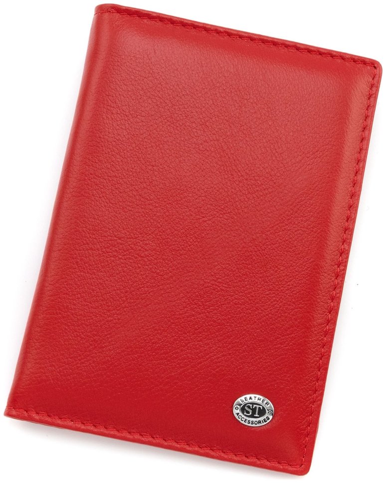 Обложка для паспорта старого образца ST Leather 97720 красного цвета modnotak фото №1
