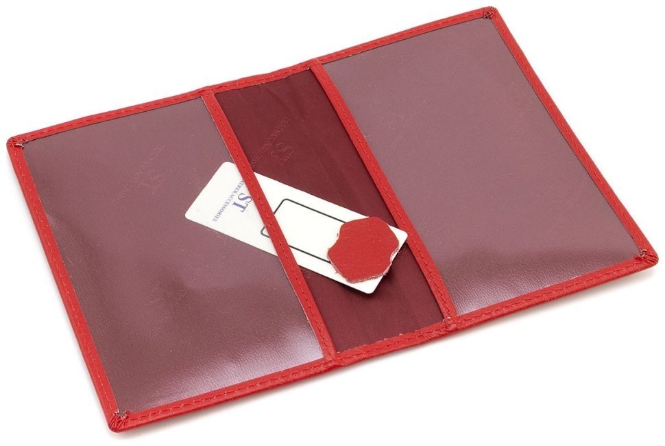 Обложка для паспорта старого образца ST Leather 97720 красного цвета modnotak фото №6