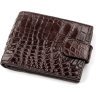 Тонкий гаманець з натуральної шкіри крокодила коричневого кольору CROCODILE LEATHER (024-18210) - 1