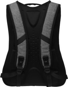 Черно-серый мужской рюкзак из полиэстера с кодовым замком Remoid (22138)