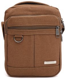 Мужская сумка из прочного текстиля коричневого цвета Monsen 88720