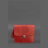 Кожаная женская бохо-сумка красного цвета BlankNote Лилу 78920 - 3