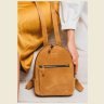 Желтый женский рюкзак-сумка из винтажной кожи BlankNote Groove S 79020 - 4