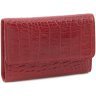 Повсякденний шкіряний жіночий гаманець червоного кольору з тисненням Tony Bellucci (10839) - 1
