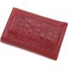 Повседневный кожаный женский кошелек красного цвета с тиснением Tony Bellucci (10839) - 4