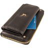 Великий жіночий гаманець із чорної шкіри з блоком під картки Ashwood 69620 - 17