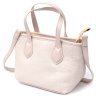 Компактна жіноча сумка з натуральної шкіри молочного кольору з ручками Vintage 2422284 - 2
