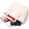 Компактна жіноча сумка з натуральної шкіри молочного кольору з ручками Vintage 2422284 - 6
