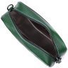 Зеленая женская сумка из натуральной кожи с текстильным ремешком на плечо Vintage 2422384 - 4