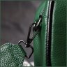 Зелена жіноча сумка з натуральної шкіри з текстильним ремінцем на плече Vintage 2422384 - 9