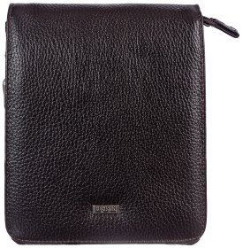 Якісна чоловіча сумка планшет з натуральної шкіри DESISAN 81321 Коричнева