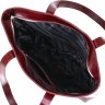 Бордовая женская сумка-шоппер из натуральной высококачественной кожи Shvigel (16368) - 3
