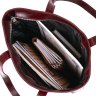 Бордовая женская сумка-шоппер из натуральной высококачественной кожи Shvigel (16368) - 4