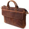 Чоловіча сумка для ноутбука у вінтажному стилі з натуральної шкіри коричневого кольору Vintage 2422673 - 1