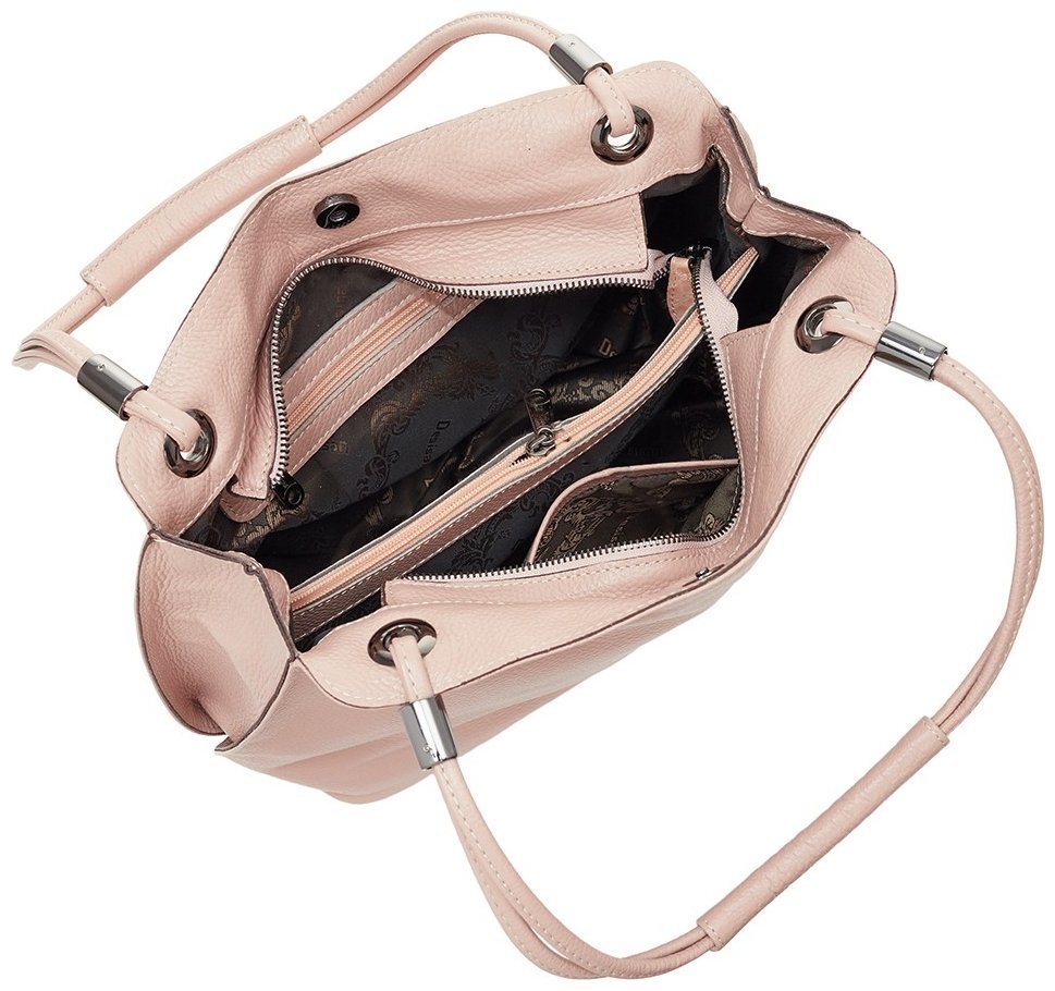 Пудровая женская сумка из натуральной кожи флотар с длинными ручками Desisan 81721 фото №6 Пудровая женская сумка из натуральной кожи флотар с длинными ручками Desisan 81721 modnotak фото №6