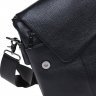 Мужская черная сумка на плечо из говяжьей кожи с клапаном Keizer (15659) - 5