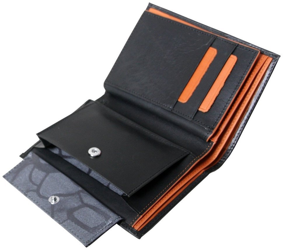 Шкіряне портмоне із захистом RFID Beverly Hills чорного кольору Vip Collection 102521 фото №4 Шкіряне портмоне із захистом RFID Beverly Hills чорного кольору Vip Collection 102521 modnotak фото №4