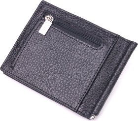 Классический мужской зажим для купюр из натуральной кожи черного цвета KARYA (2421419)