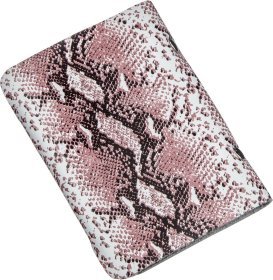 Стильна візитниця з натуральної шкіри під змію з хлястиком на кнопці Shvigel (2419085)