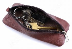 Коричневая ключница из натуральной кожи для длинных ключей Leather Accessories (41010) - 2