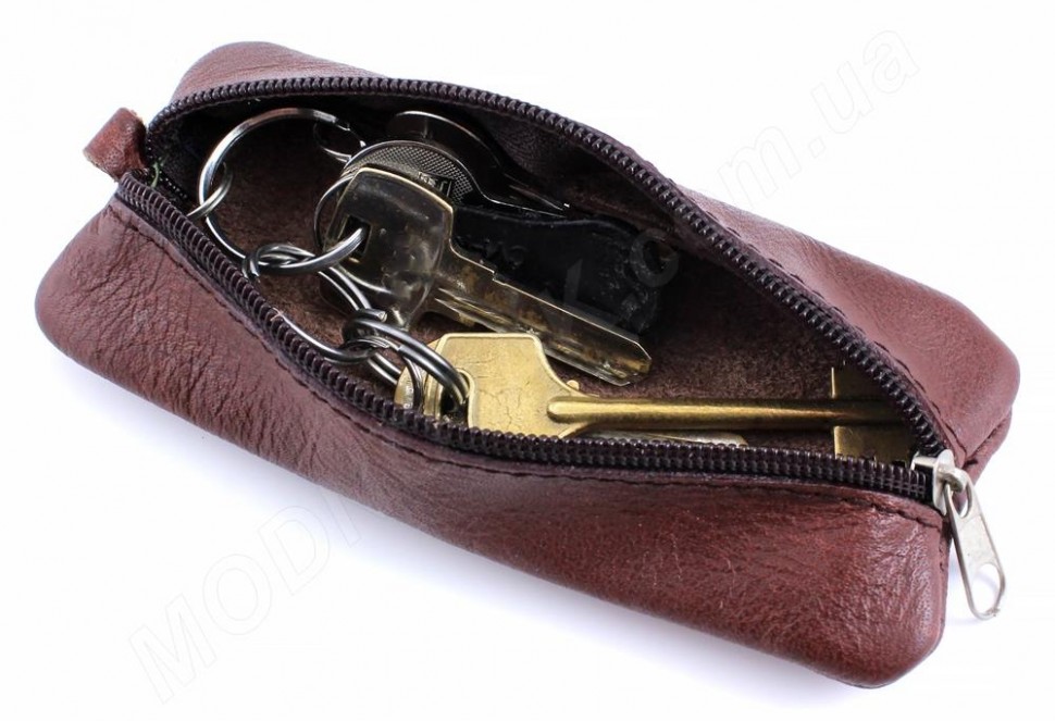 Коричневая ключница из натуральной кожи для длинных ключей Leather Accessories (41010)